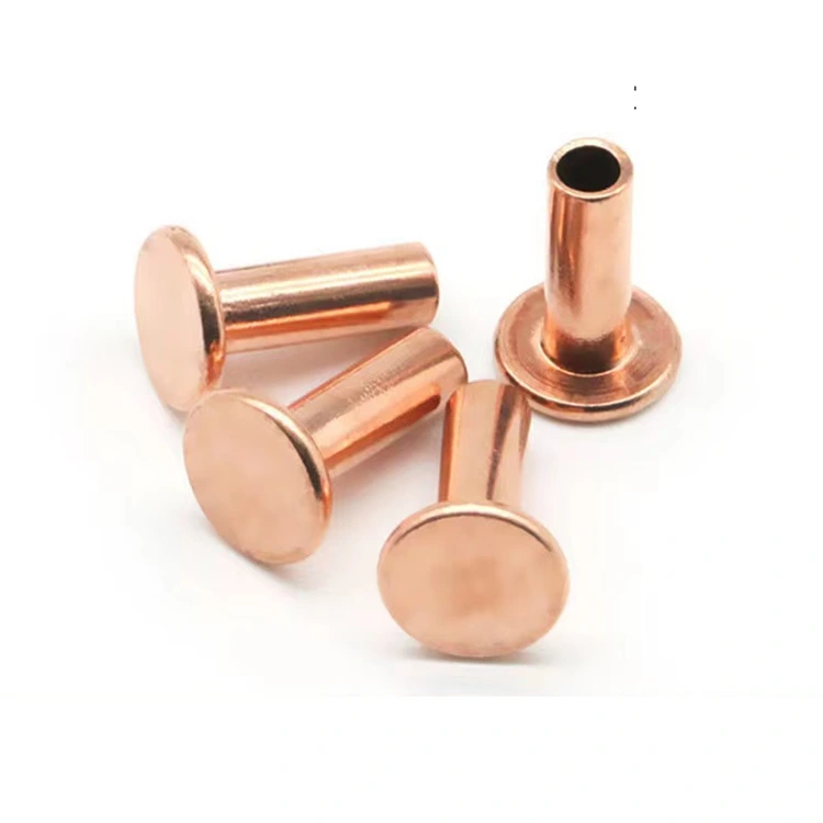 Rebites meio ocos de cobre