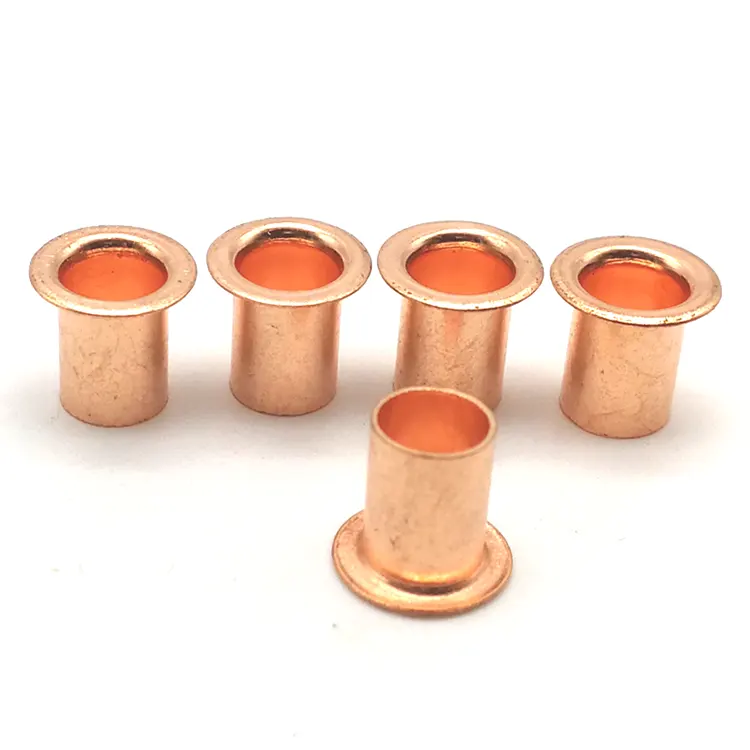 rebites do tubo de cobre