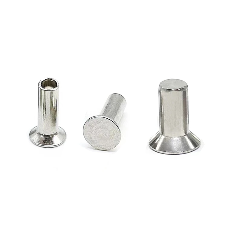 Rebites semi-ocos de cabeça escareada